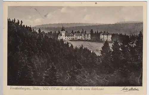 (23416) AK Finsterbergen, Blick zum Kurhaus 1943