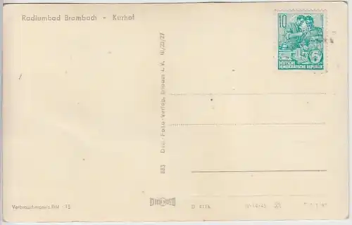 (23385) Foto AK Bad Brambach, Kurhof 1959