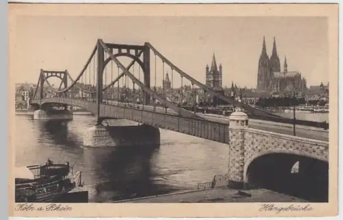 (23373) AK Köln, Hängebrücke, vor 1945