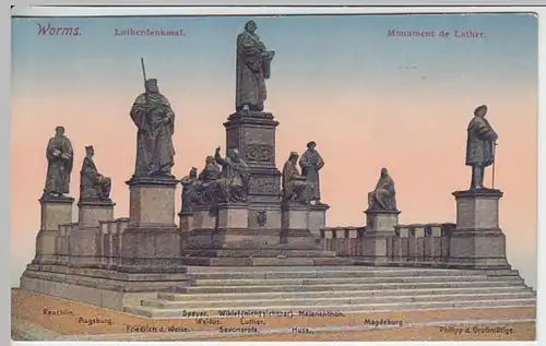 (23354) AK Worms, Lutherdenkmal, vor 1945