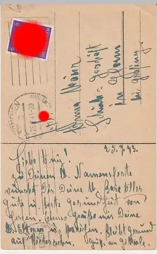 (23261) AK Schattenbild Scherenschnitt >Die kleine Gärtnerin< 1943