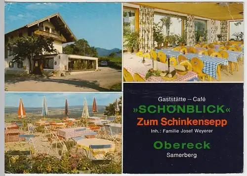 (23218) AK Obereck, Samerberg, Gaststätte Schönblick 1979