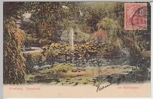 (23213) AK Hamburg, Barmbek, am Marktplatz 1906