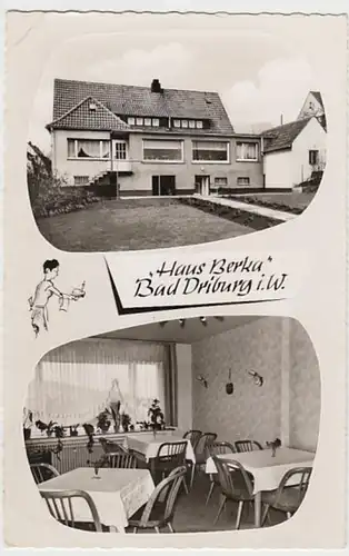 (23163) Foto AK Bad Driburg, Haus Berka, Mehrbildkarte 1966