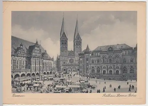 (23137) AK Bremen, Rathaus, Dom, Börse, vor 1945