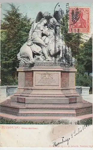 (23135) AK Hamburg, Kriegerdenkmal 1906