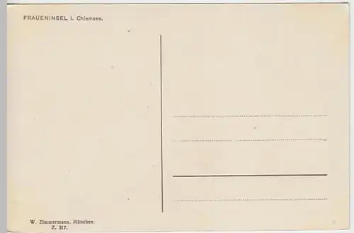 (23118) AK Chiemsee, Fraueninsel, Panorama, vor 1945