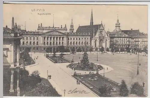 (23117) AK Leipzig, Augustusplatz, Paulinerkirche 1905