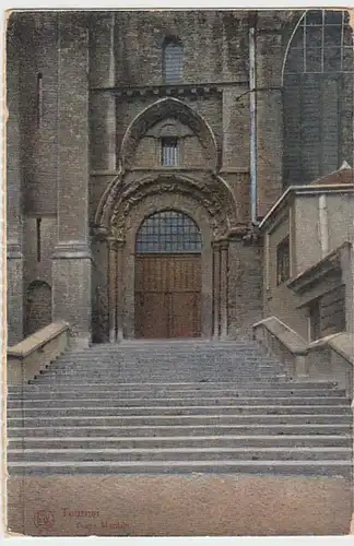 (23109) AK Tournai, Doornik, Kathedrale, Porte Mantile, vor 1945