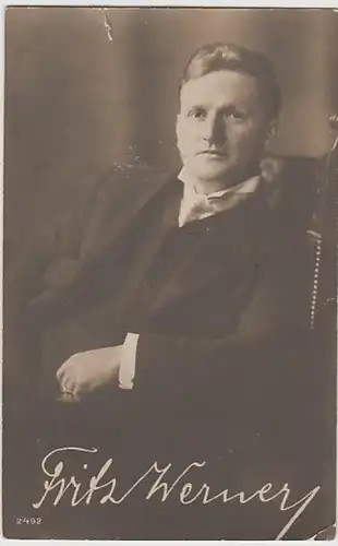 (23094) Foto AK Fritz Werner, Sänger, um 1914