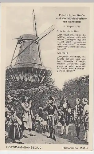 (23027) AK Potsdam, Sanssouci, Historische Mühle, vor 1945
