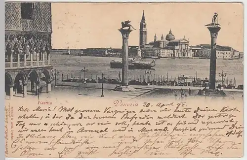 (23022) AK Venezia, Venedig, Piazzetta, Markusplatz 1897