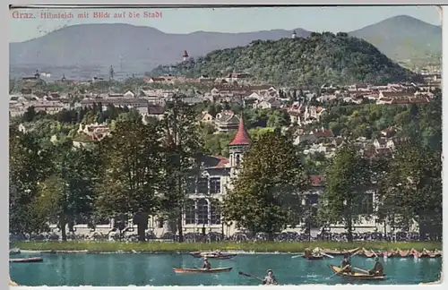 (23021) AK Graz, Hilmteich, Blick auf die Stadt 1915
