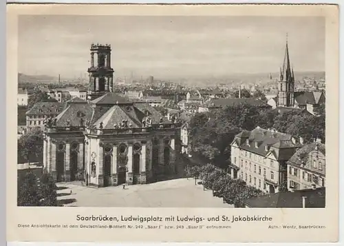 (22989) AK Saarbrücken, Ludwigsplatz 1938