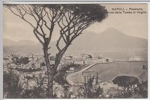(22984) AK Napoli, Neapel, Panorama, vor 1945