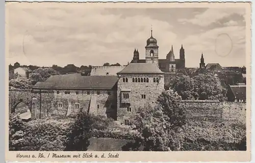 (22959) Foto AK Worms, Stadtansicht, Museum 1938