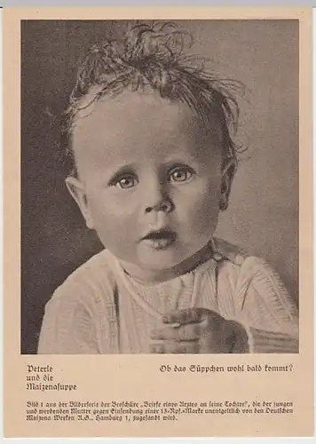 (22931) AK Werbung, Peterle und die Maizenasuppe, vor 1945