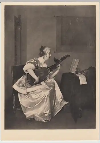 (22781) Künstler AK Gerard Ter Borch, Die Lautenspielerin, vor 1945