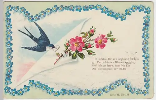 (22748) AK Sprüche, Ich möchte dir den schönsten Strauß 1902