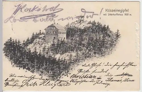 (22730) Künstler AK Kösseinehaus und Gipfel 1906