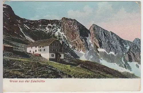 (22629) AK Gruß aus der Edelhütte, Ahornspitze 1913