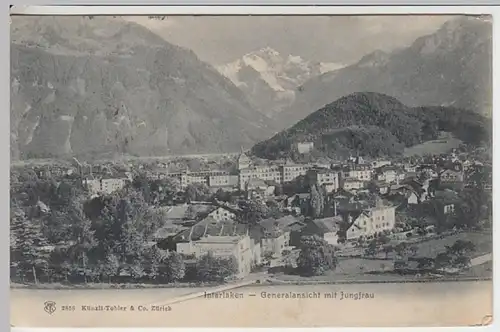 (22627) AK Interlaken, Panorama, Jungfrau 1911