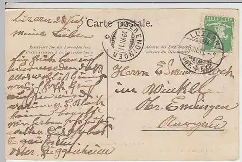 (22627) AK Interlaken, Panorama, Jungfrau 1911