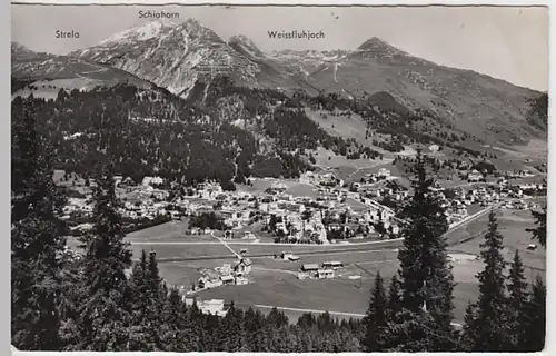 (22511) Foto AK Davos, Panorama, Parsennbahn, Weissfluhjoch 1957