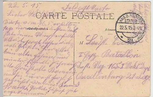(22485) AK Evian-les-Bains, Royal-Hotel, Feldpost 1915