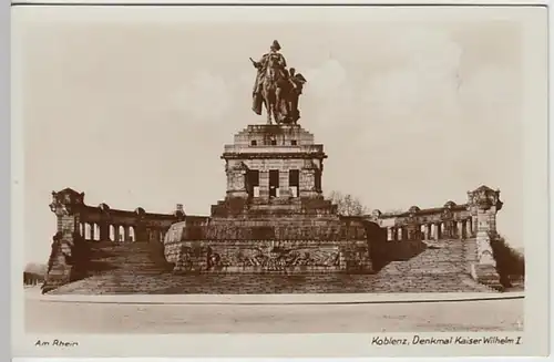 (22412) Foto AK Koblenz, Deutsches Eck, vor 1945