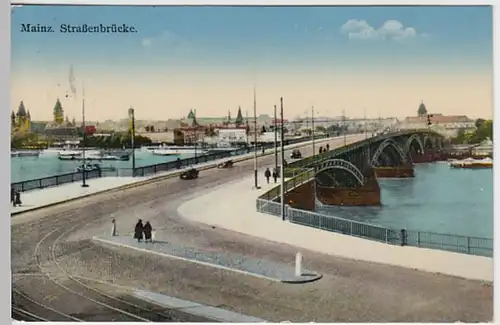 (22406) AK Mainz, Straßenbrücke 1937