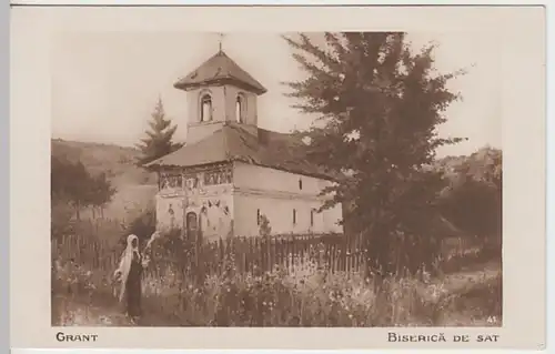 (22391) Künstler AK Grant, Dorfkirche in Rumänien