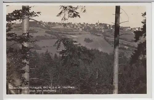 (22384) Foto AK Hohegeiß, Harz, Blick vom Wolfsberg, vor 1945