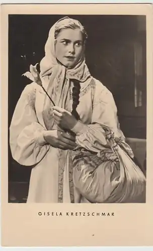 (22382) Foto AK Gisela Kretzschmar, Schauspielerin 1956