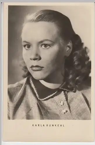 (22366) Foto AK Karla Runkehl, Schauspielerin 1956