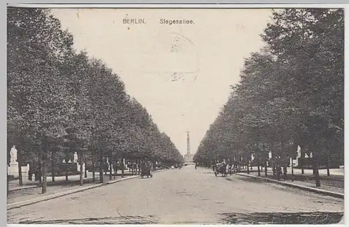 (22348) AK Berlin, Siegesallee, Soldatenkarte 1910