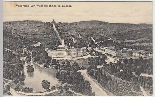 (22325) Künstler AK Bad Wilhelmshöhe, Schloss, Panorama 1928
