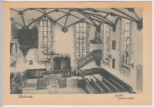 (22212) AK Freudenstadt, Stadtkirche, Inneres, nach 1945