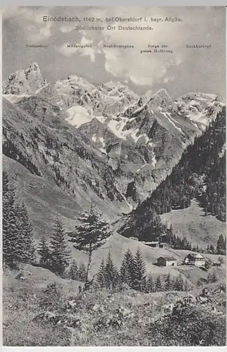 (22207) AK Einödsbach, Oberstdorf, Panorama 1915