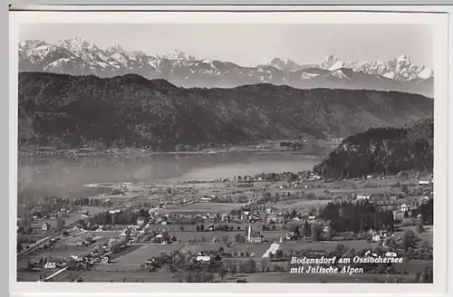 (22183) Foto AK Bodensdorf, Ossiacher See, Panorama, Julische Alpen