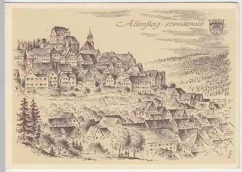 (22146) Künstler AK Ludwig Schäfer-Grohe, Altensteig, Schwarzw.