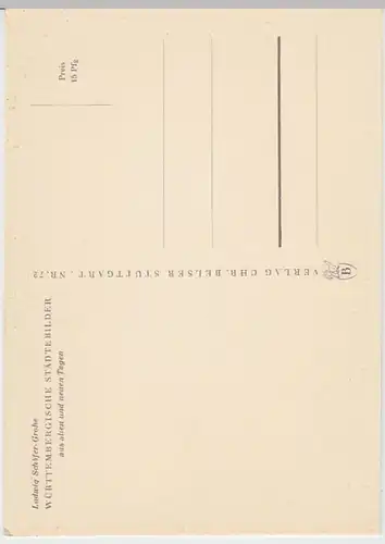 (22136) Künstler AK Ludwig Schäfer-Grohe, Reutlingen, Marienkirche