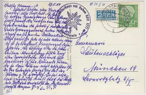 (22097) Foto AK Purtschellerhaus, Hoher Göll 1954