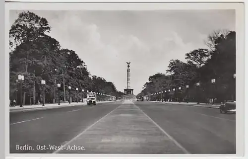 (22040) Foto AK Berlin, Ost-West-Achse, Siegessäule, vor 1945