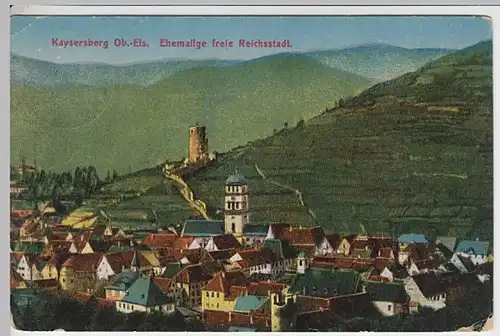 (21964) AK Kaysersberg, Elsass, Panorama, Feldpost 1916