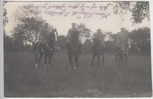 (21868) Foto AK Militaria, Berittene Soldaten, Feldpost 1915