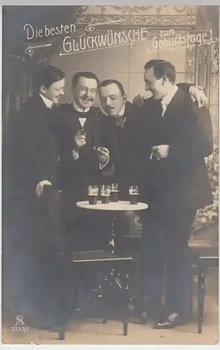 (21829) Foto AK Geburtstag, Herrenrunde 1912