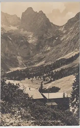 (21783) Foto AK Höllentalhütte, Wetterstein, Riffelscharte, vor 1945