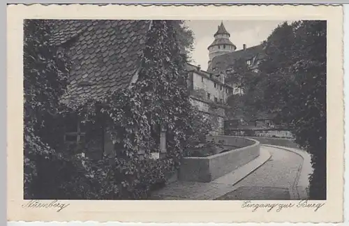 (21771) AK Nürnberg, Burg, Eingang, vor 1945
