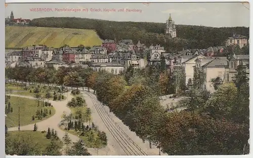 (21706) AK Wiesbaden, Neroanlagen, Griech. Kapelle 1911